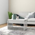 vidaXL Salontafel 68x50x38 cm bewerkt hout hoogglans wit, Huis en Inrichting, Tafels | Salontafels, 50 tot 100 cm, Verzenden, Nieuw