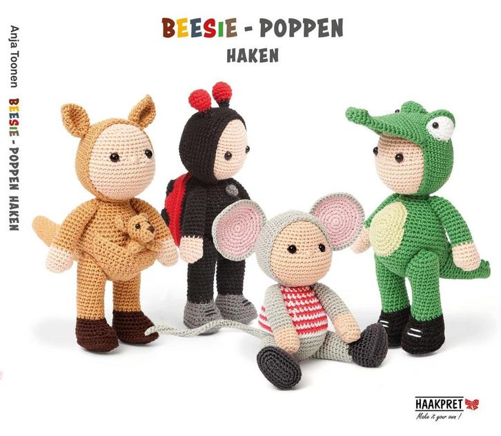 Beesie-Poppen haken - Anja Toonen, Haakboek, Boeken, Hobby en Vrije tijd, Ophalen of Verzenden