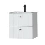 Tiger Maryport Meubelset 60 cm met 2 lades Mat wit incl, Ophalen of Verzenden, Nieuw, Chroom, Bad