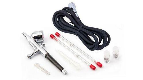 Airbrush pistool 7ml met 0,2 - 0,3 en 0,5mm naald/nozzle en, Hobby en Vrije tijd, Modelbouw | Overige, Verzenden