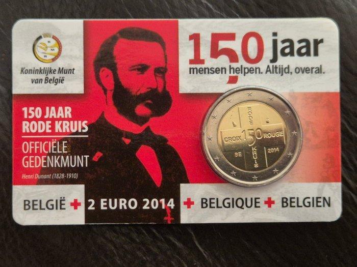 België. 2 Euro 2014 Rode Kruis - variant met randschrift, Postzegels en Munten, Munten | Europa | Euromunten
