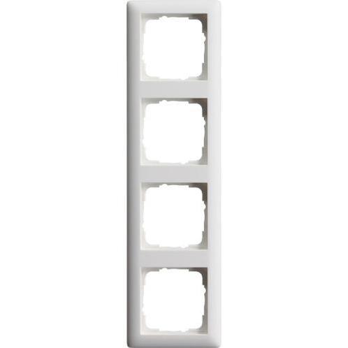 GIRA Standard 55 Afdekraam 4 voudig Zuiver wit MAT 021404, Doe-het-zelf en Verbouw, Elektra en Kabels, Nieuw, Ophalen of Verzenden