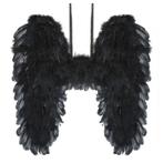 Zwarte engelen vleugels 39 cm - Vleugels, Hobby en Vrije tijd, Feestartikelen, Nieuw, Ophalen of Verzenden