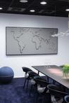 Akoestisch schilderij world map, 120x160x5 cm, geluidsabs...