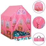vidaXL Kinderspeeltent met 250 ballen 69x94x104 cm roze, Verzenden, Nieuw