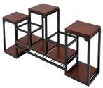 Metaal & Houten Wand Wijnrek – Vintage Barrek, Huis en Inrichting, Woonaccessoires | Wijnrekken, Verzenden, Nieuw