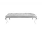 Elegante bank MODERN BAROK 172cm edelgrijs fluweel roestvrij, Ophalen of Verzenden, Nieuw