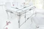 Eettafel Modern Barok 200cm wit zilver/ 37904, Huis en Inrichting, Tafels | Eettafels, Ophalen of Verzenden, Nieuw