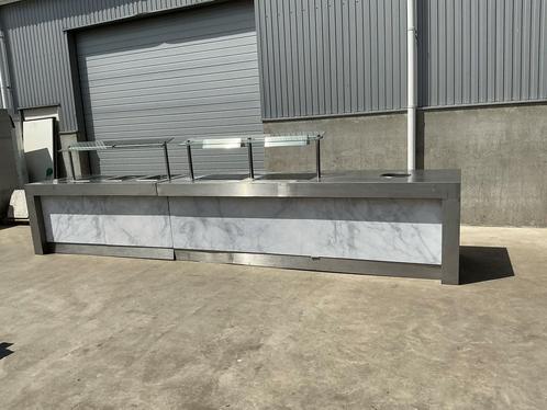 Uitgifte balie - warm buffet, Zakelijke goederen, Horeca | Keukenapparatuur, Gebruikt, RVS Meubilair, Ophalen of Verzenden