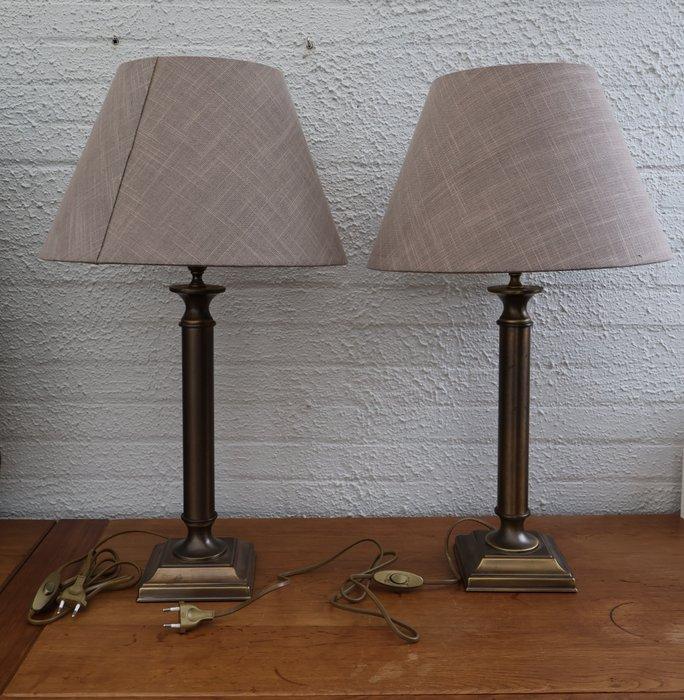 Master-Ligcht - Tafellamp (2) - Bewerkt metaal - Twee, Antiek en Kunst, Curiosa en Brocante