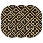 vidaXL Placemats 6 st rond 38 cm jute zwart, Verzenden, Nieuw, Zwart