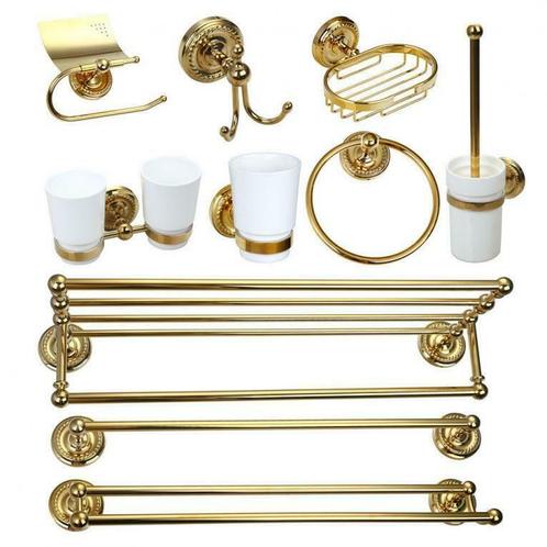 Gouden accessoire set 10 delig goudkleurig afgewerkt Voordee, Doe-het-zelf en Verbouw, Sanitair, Nieuw, Verzenden