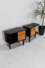 Set vintage nachtkastjes jaren 50, Gebruikt