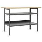 vidaXL Werkbank 120x60x85 cm staal grijs, Doe-het-zelf en Verbouw, Werkbanken, Verzenden, Nieuw