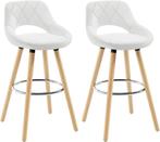 WOLTU 2 Barkrukken - Barstoelen - Kunstleer - Wit, Verzenden, Nieuw