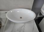 Superdeal | 60 x 42 x 16 cm keramische ovale waskom wit