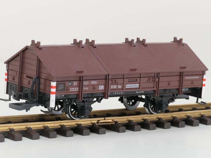 LGB 4111 Klapdekselwagen DR 97-4111 Kw, Metallrader, Kupp..., Hobby en Vrije tijd, Modeltreinen | Overige schalen, Overige typen
