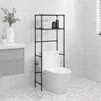 vidaXL Toiletrek 2-laags 53,5x28x143 cm ijzer zwart, Verzenden, Nieuw, Zwart
