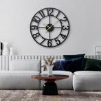 Tyme Wandklok Industrieel - 60cm Klok Modern - Analoog -, Huis en Inrichting, Woonaccessoires | Klokken, Ophalen of Verzenden