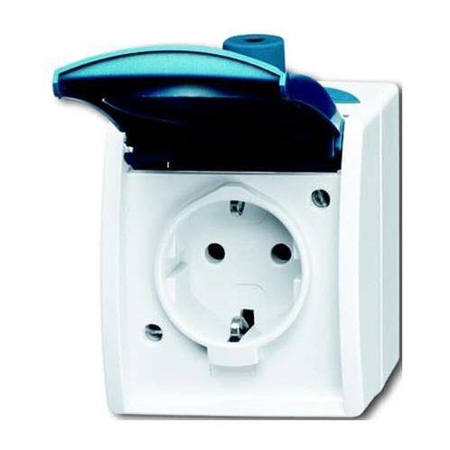 Busch Jaeger Ocean enkele wandcontactdoos IP44 opbouw 20, Doe-het-zelf en Verbouw, Elektra en Kabels, Nieuw, Ophalen of Verzenden