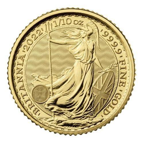 Gouden Britannia 1/10 oz 2022, Postzegels en Munten, Munten | Europa | Niet-Euromunten, Losse munt, Goud, Overige landen, Verzenden