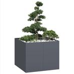 vidaXL Plantenbak 100x100x80 cm staal antracietkleurig, Verzenden, Nieuw, Metaal