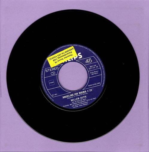 Willem Duyn – Angelina/Oh Mama / Hans, Frans, Dennis & ..., Cd's en Dvd's, Vinyl Singles, Verzenden