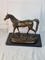 Nick - Beeld, Bronzen paard op marmeren sokkel - 24 cm -