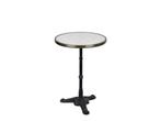 Witte Carrara Marmeren Bistrotafel - Ø 51 cm - Zwart, Verzenden, Nieuw