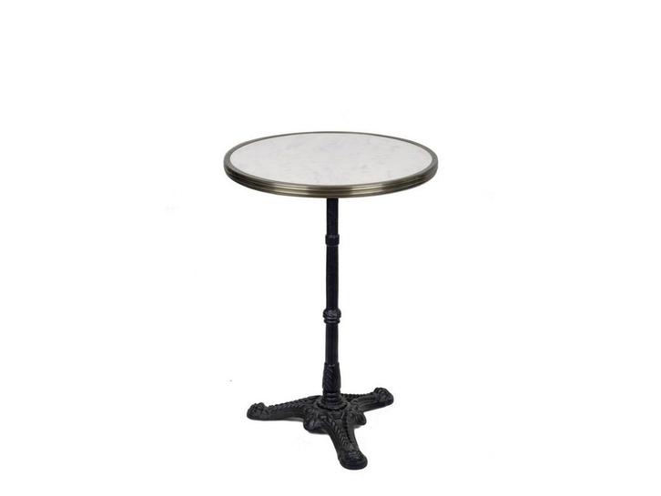 Witte Carrara Marmeren Bistrotafel - Ø 51 cm - Zwart, Huis en Inrichting, Woonaccessoires | Overige, Nieuw, Verzenden