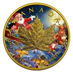 Canada. 5 Dollars 2024 1 oz Maple Leaf Christmas 24k Gold