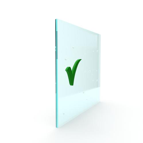 Blank gehard veiligheidsglas met anti-kalk coating - 10 mm, Doe-het-zelf en Verbouw, Glas en Ramen, Nieuw, Ophalen of Verzenden
