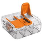Wago Lasklem 221-413 hevelklem voor 3 draden 10 stuks, Nieuw