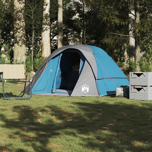 vidaXL Tent 4-persoons waterdicht blauw, Caravans en Kamperen, Tenten, Nieuw, tot en met 2, Verzenden