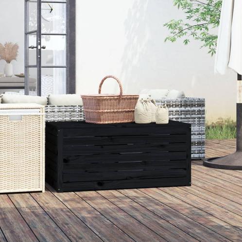 vidaXL Tuinbox 101x50,5x46,5 cm massief grenenhout zwart, Tuin en Terras, Overige Tuin en Terras, Nieuw, Verzenden