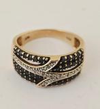 Zonder Minimumprijs - Ring - 9 kt. Geel goud - Diamanten, Sieraden, Tassen en Uiterlijk, Ringen, Nieuw