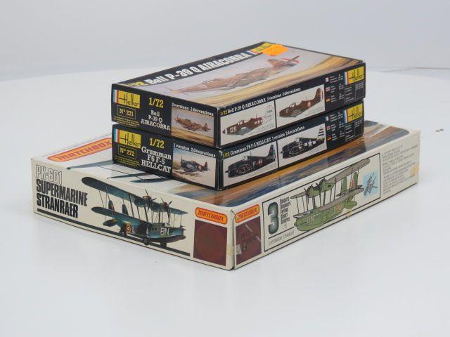 Schaal 1:72 Set 3St. Heller 271 / 272 & Matchbox PK-601 #100, Hobby en Vrije tijd, Modelbouw | Vliegtuigen en Helikopters, Gebruikt