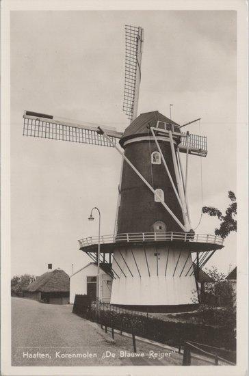 HAAFTEN - Korenmolen De Blauwe Reiger, Verzamelen, Ansichtkaarten | Nederland, Verzenden