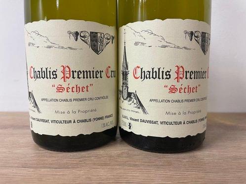 2017 Vincent Dauvissat, Séchet - Chablis 1er Cru - 2 Fles, Verzamelen, Wijnen