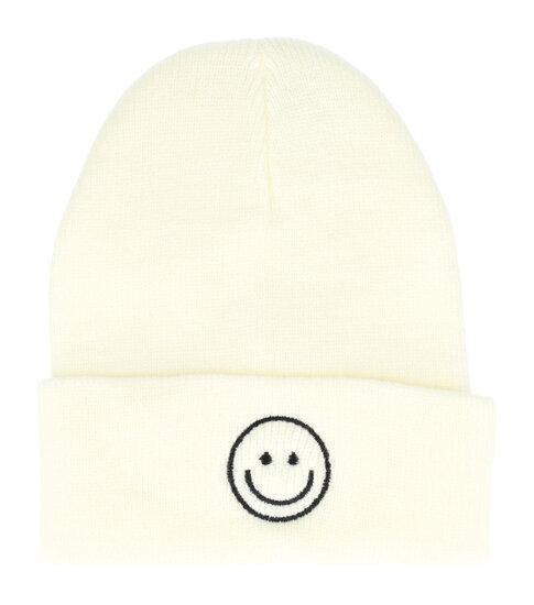 Beanie Muts Smiley Creme, Sieraden, Tassen en Uiterlijk, Uiterlijk | Haarverzorging, Verzenden