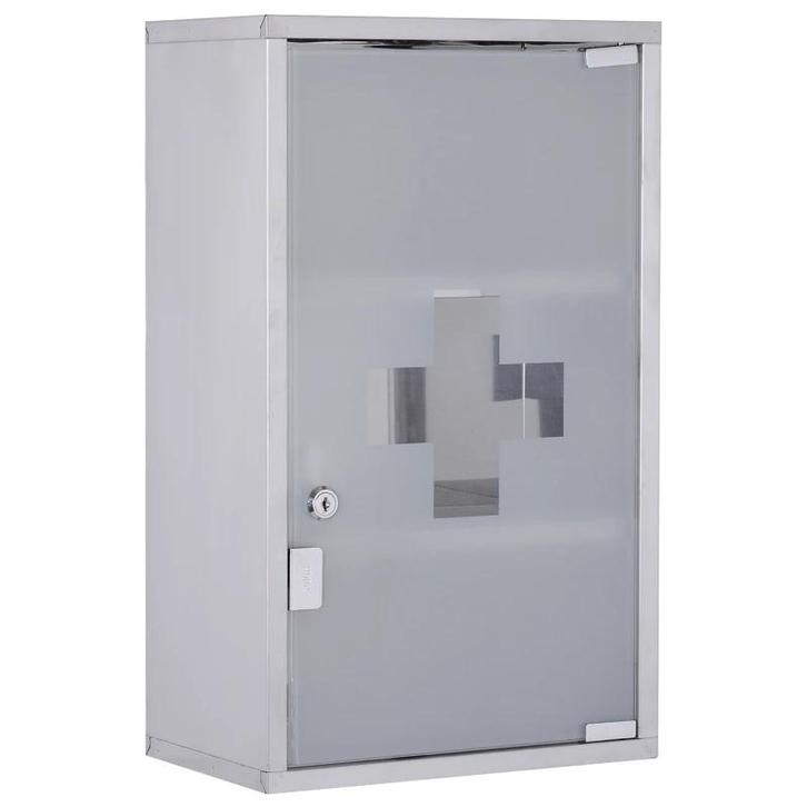 TRUUSK Medicijnkastje Met Slot - RVS - 30 x 18 x 50 cm - EHB, Huis en Inrichting, Badkamer | Badkamermeubels, Nieuw, Verzenden