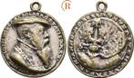 Verzilverte brons medaille auf Loeffelholz 1541 Nuernberg..., Verzenden