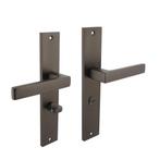 Deurklink Hera op rechthoekig schild WC slot 63/8mm antra..., Doe-het-zelf en Verbouw, Hang- en Sluitwerk, Ophalen of Verzenden