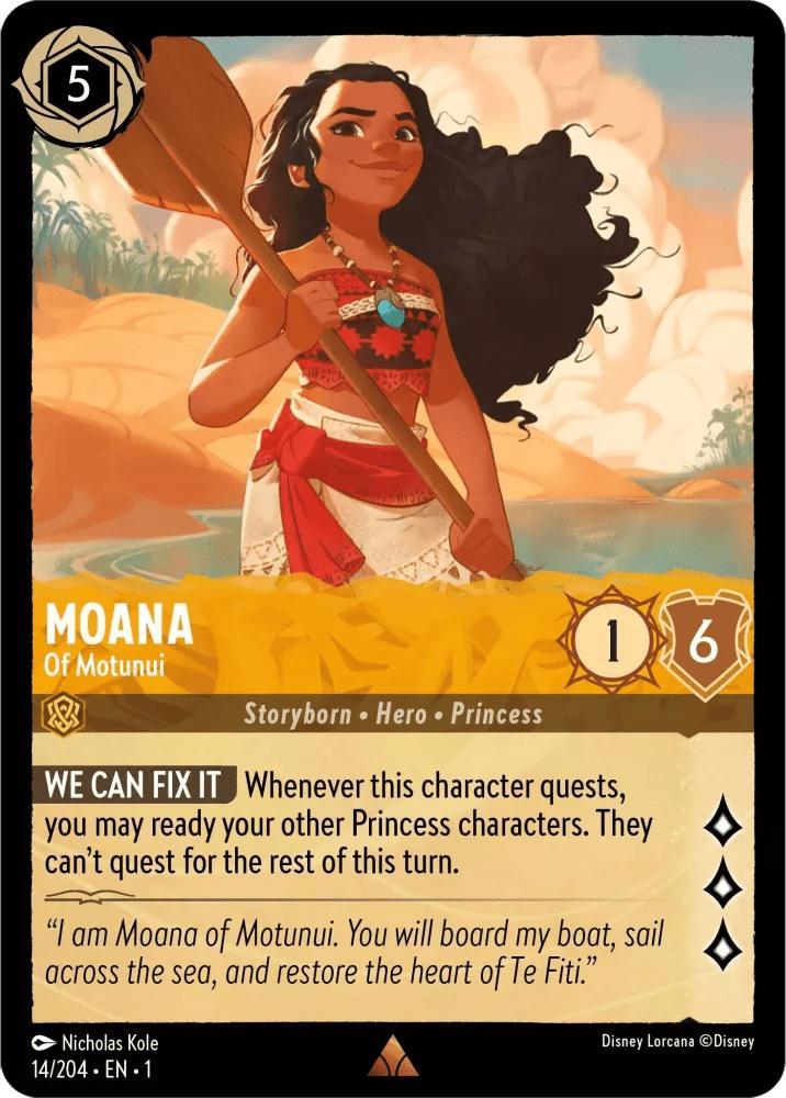 [14/204] - MOANA - Of Motunui ENG FOIL [M/NM], Verzamelen, Disney, Ophalen of Verzenden