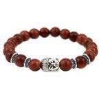 Fako Bijoux® - Buddha Armband - Ring Quatro - Bruin Glitter, Verzenden, Nieuw