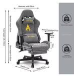 Vintage PU-Lederen Gamingstoel Ergonomisch en Comfortabel, Verzenden, Nieuw