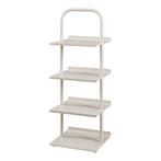 Schoenenrek Poytya met 4 planken champagne 96x34x32 cm [en.c, Huis en Inrichting, Verzenden, Nieuw