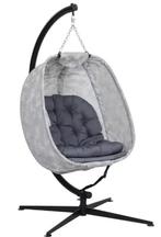 Opvouwbare Eivormige Hangstoel met Frame en Kussens, Tuin en Terras, Verzenden, Nieuw