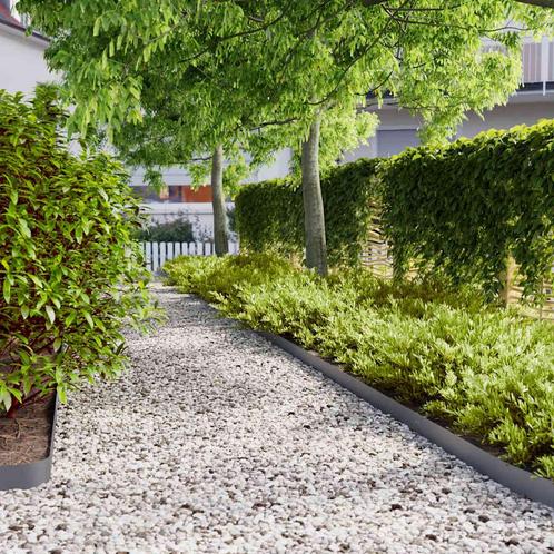 vidaXL Gazonranden 10 st 10x103 cm koudgewalst staal, Tuin en Terras, Overige Tuin en Terras, Nieuw, Verzenden