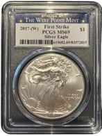 American Eagle 1 oz 2017 W West Point PCGS-MS69, Postzegels en Munten, Munten | Amerika, Verzenden, Midden-Amerika, Losse munt